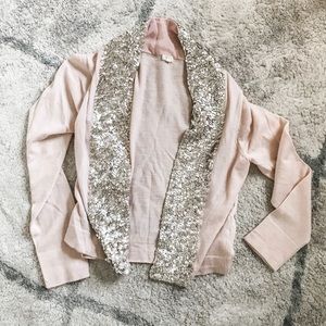 sequin J.Crew open front cardigan